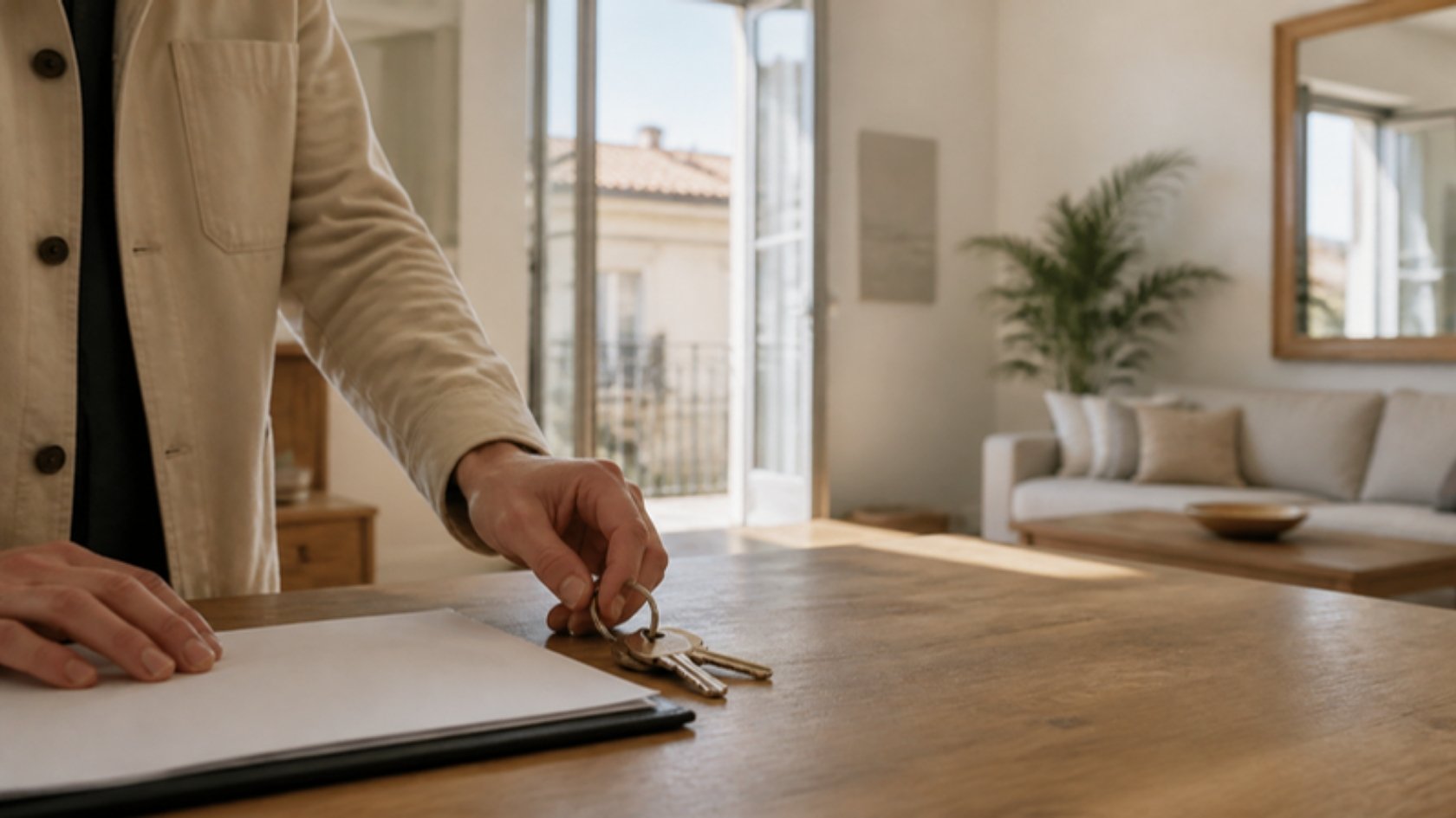 Dación en pago: llaves de la vivienda sobre la mesa junto a la documentación de la hipoteca